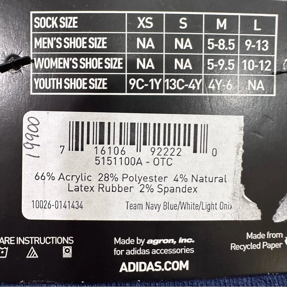 Youth Adidas Baseball Socks
